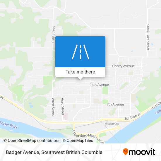 Badger Avenue map