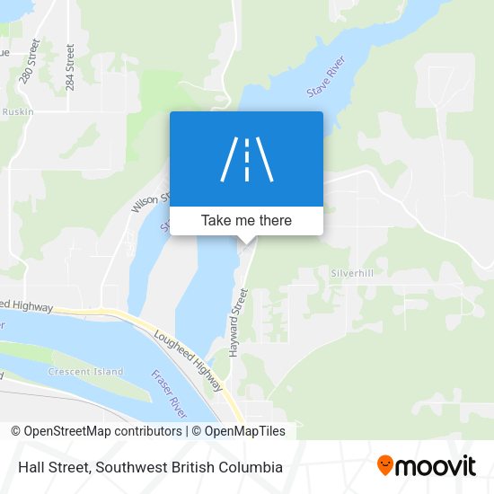Hall Street map