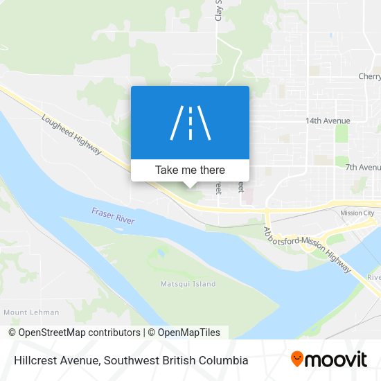 Hillcrest Avenue map
