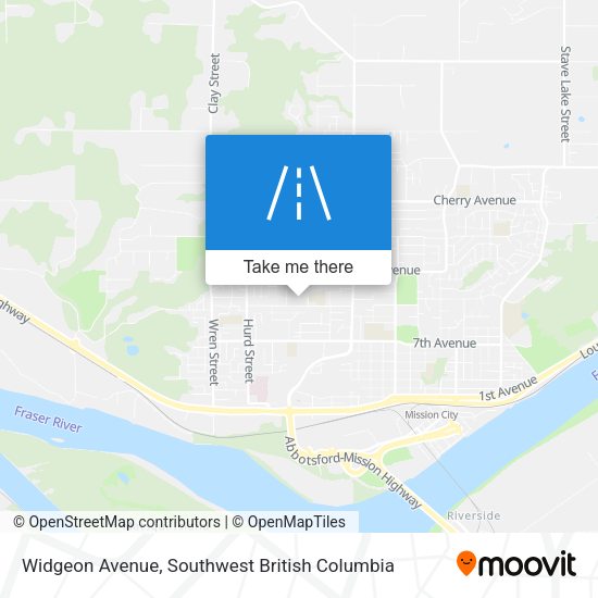 Widgeon Avenue map