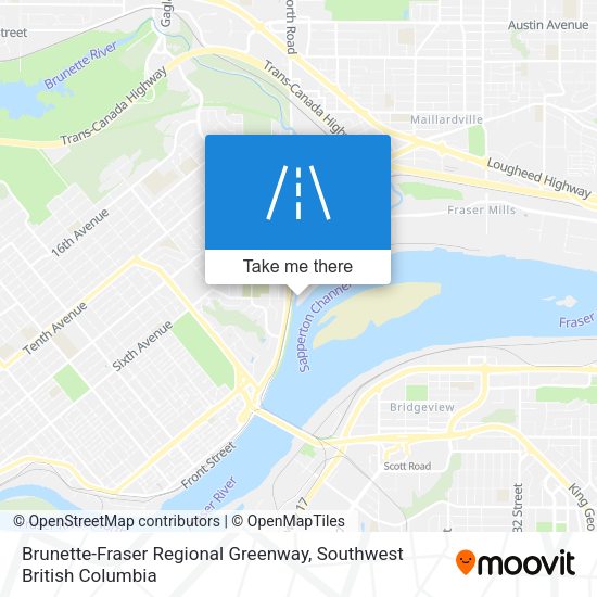 Brunette-Fraser Regional Greenway map