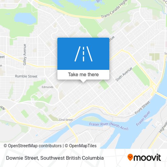 Downie Street map