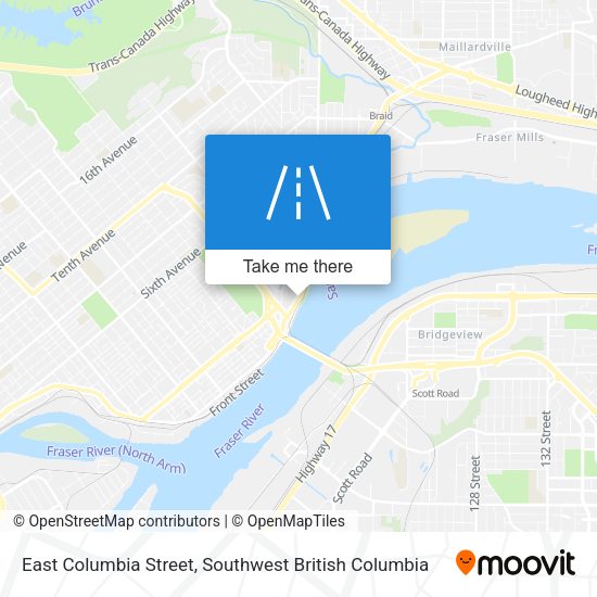 East Columbia Street map