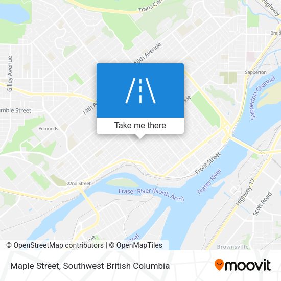 Maple Street map