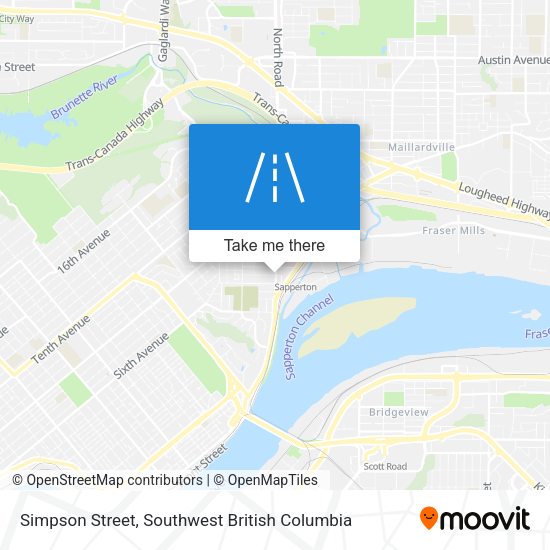 Simpson Street map