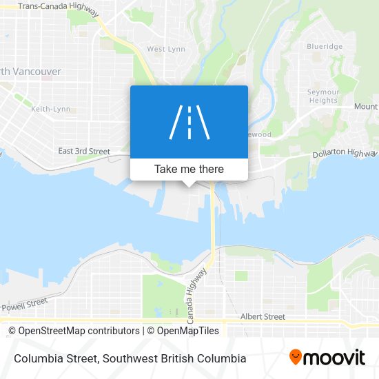 Columbia Street map
