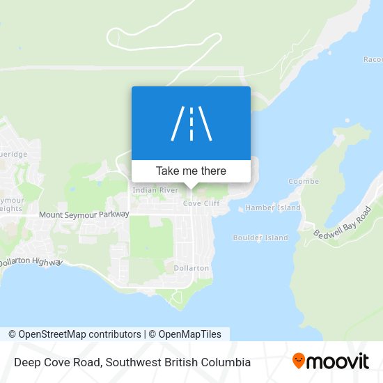 Deep Cove Road map