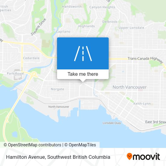 Hamilton Avenue map