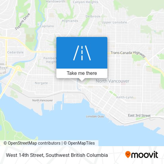 West 14th Street map