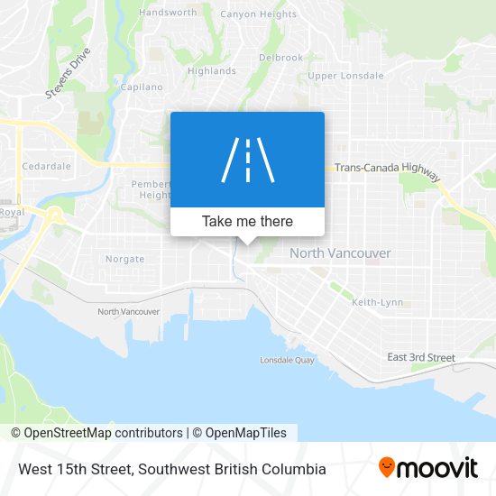 West 15th Street map