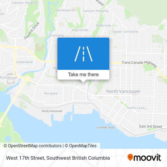 West 17th Street map
