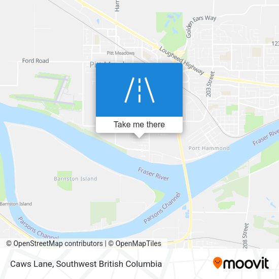 Caws Lane map