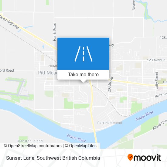 Sunset Lane map
