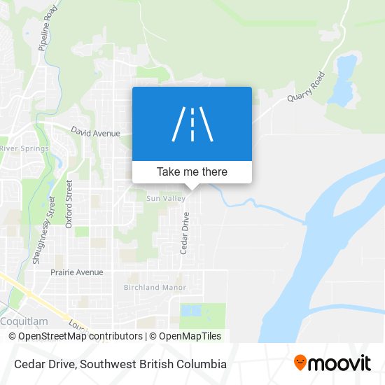Cedar Drive map