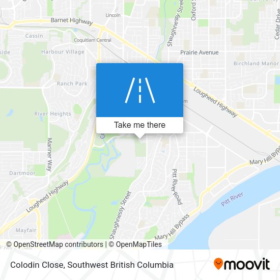 Colodin Close map