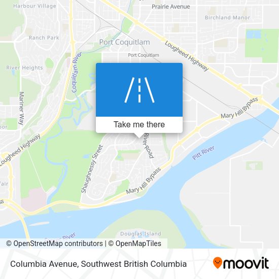 Columbia Avenue map