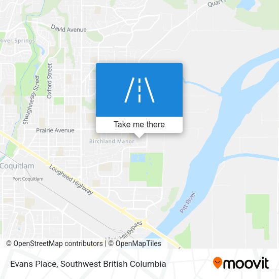 Evans Place map