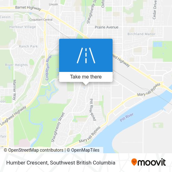 Humber Crescent map