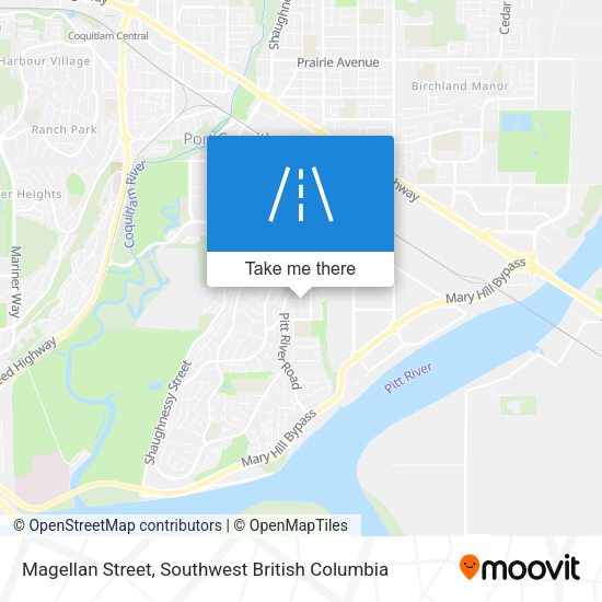 Magellan Street map