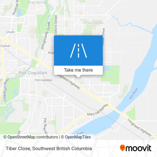 Tiber Close map