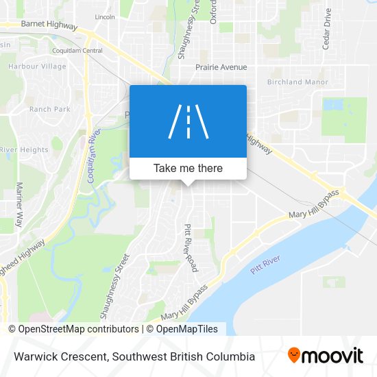 Warwick Crescent map