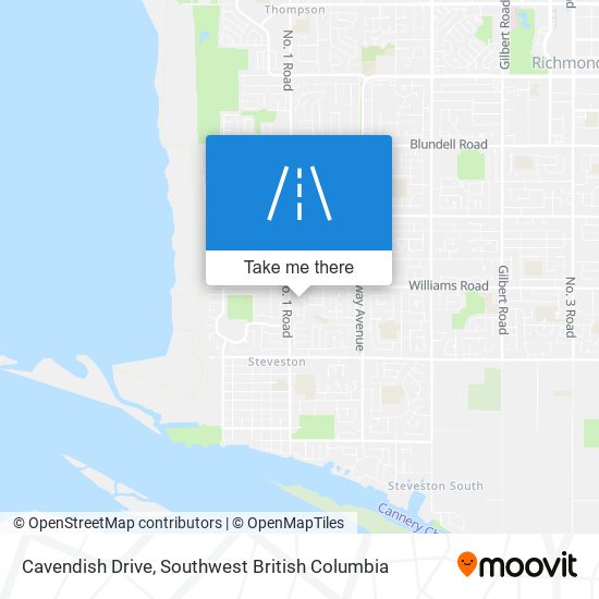 Cavendish Drive map