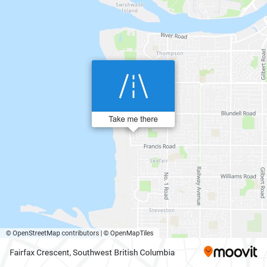 Fairfax Crescent map