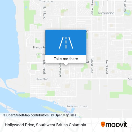 Hollywood Drive map