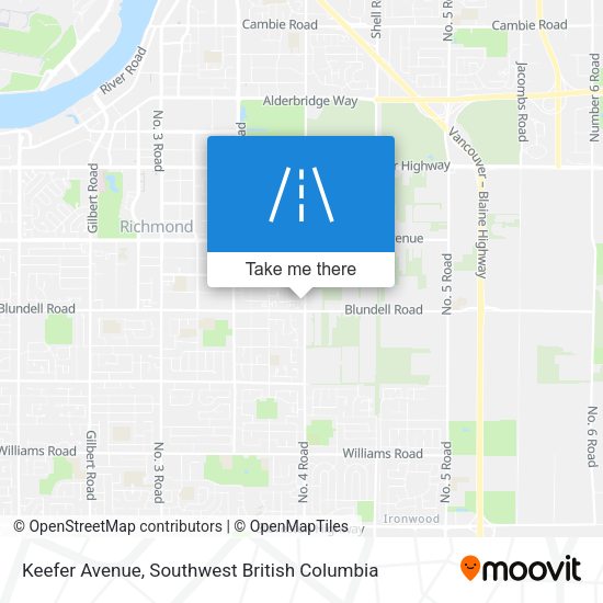 Keefer Avenue map