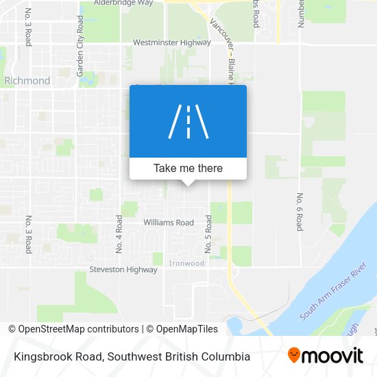 Kingsbrook Road map
