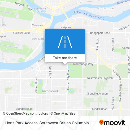Lions Park Access map