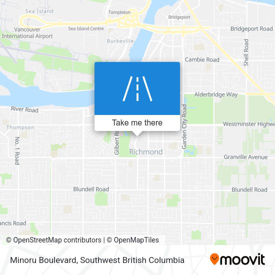 Minoru Boulevard map