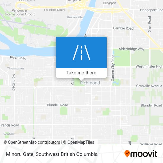 Minoru Gate map