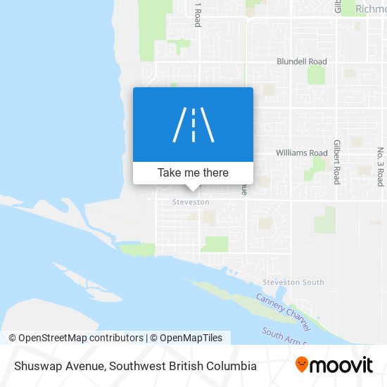 Shuswap Avenue map