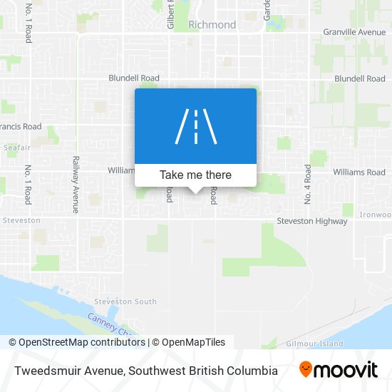 Tweedsmuir Avenue map