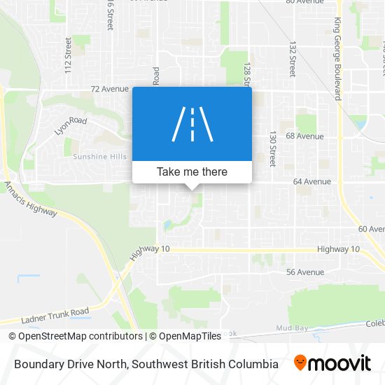 Boundary Drive North map