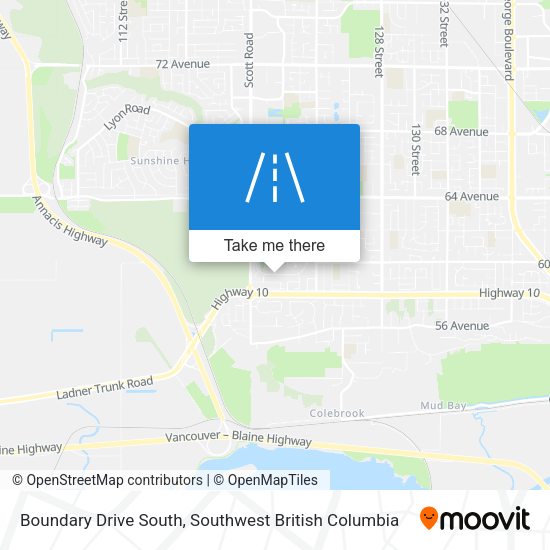 Boundary Drive South map