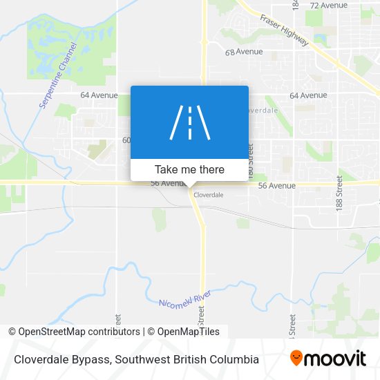 Cloverdale Bypass map
