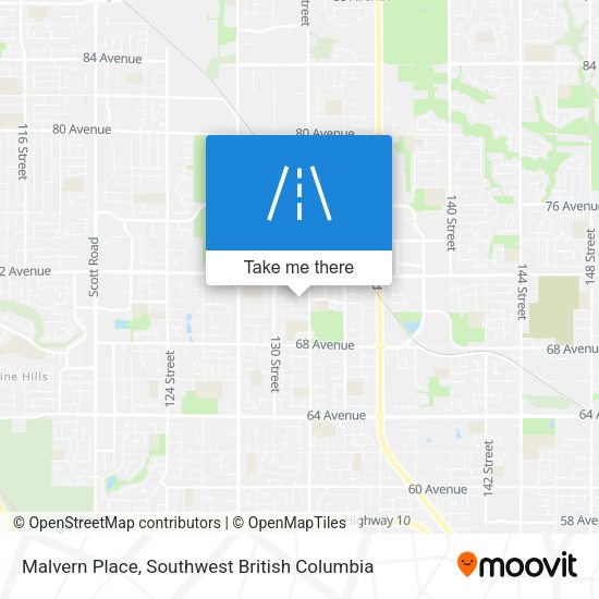 Malvern Place map