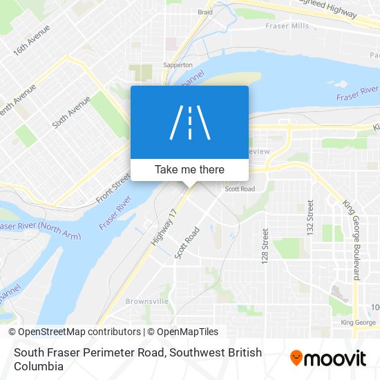 South Fraser Perimeter Road map