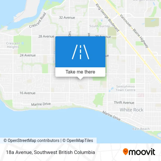 18a Avenue map