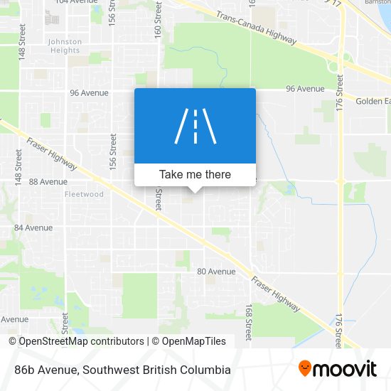 86b Avenue map
