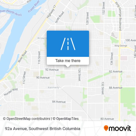 92a Avenue map