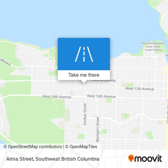 Alma Street map