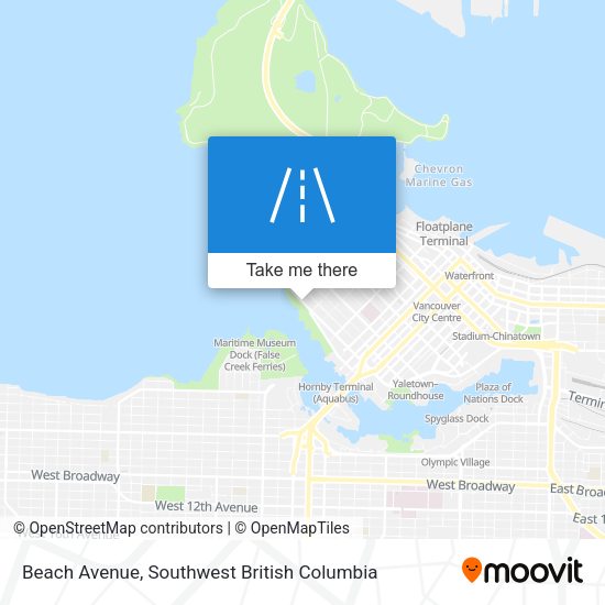 Beach Avenue map