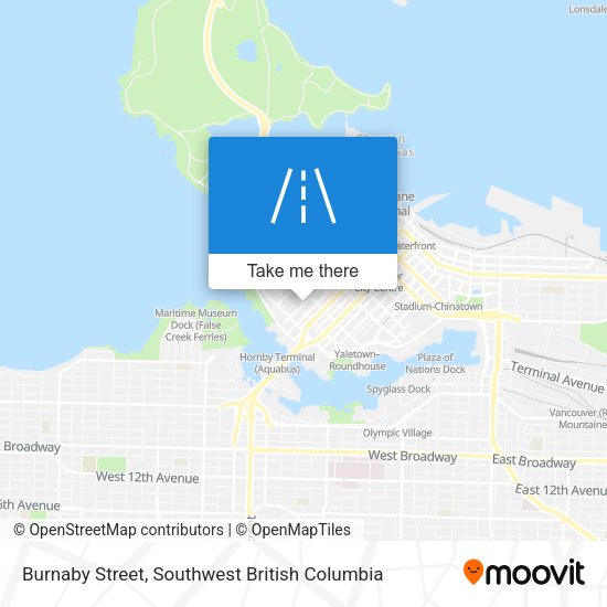 Burnaby Street map