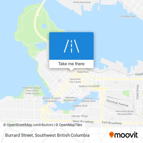 Burrard Street map