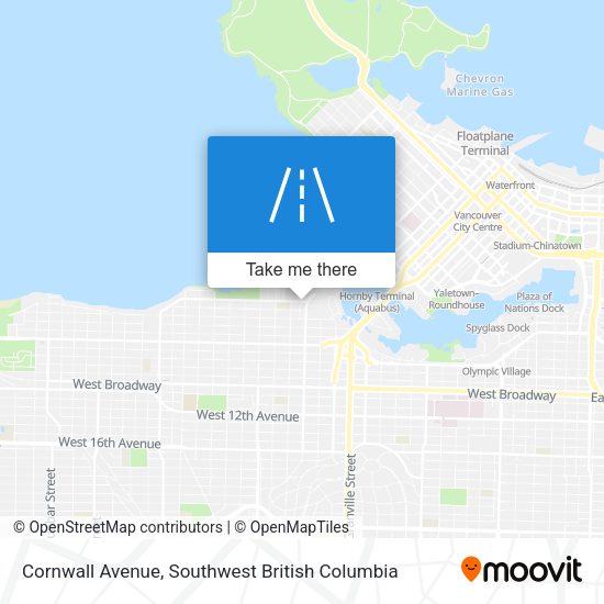 Cornwall Avenue map