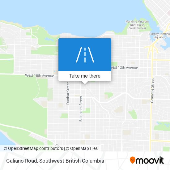 Galiano Road map