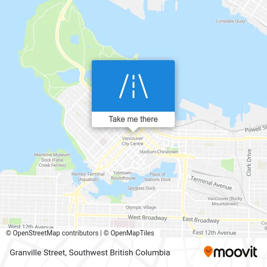 Granville Street map
